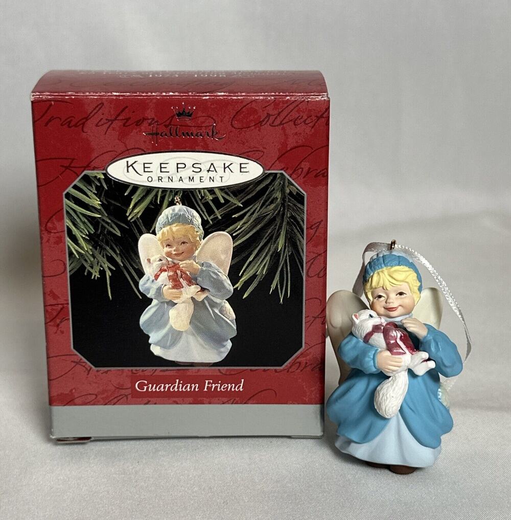 Vintage Hallmark Christmas Ornament Guardian Angel Friend 25th anniversary 1998